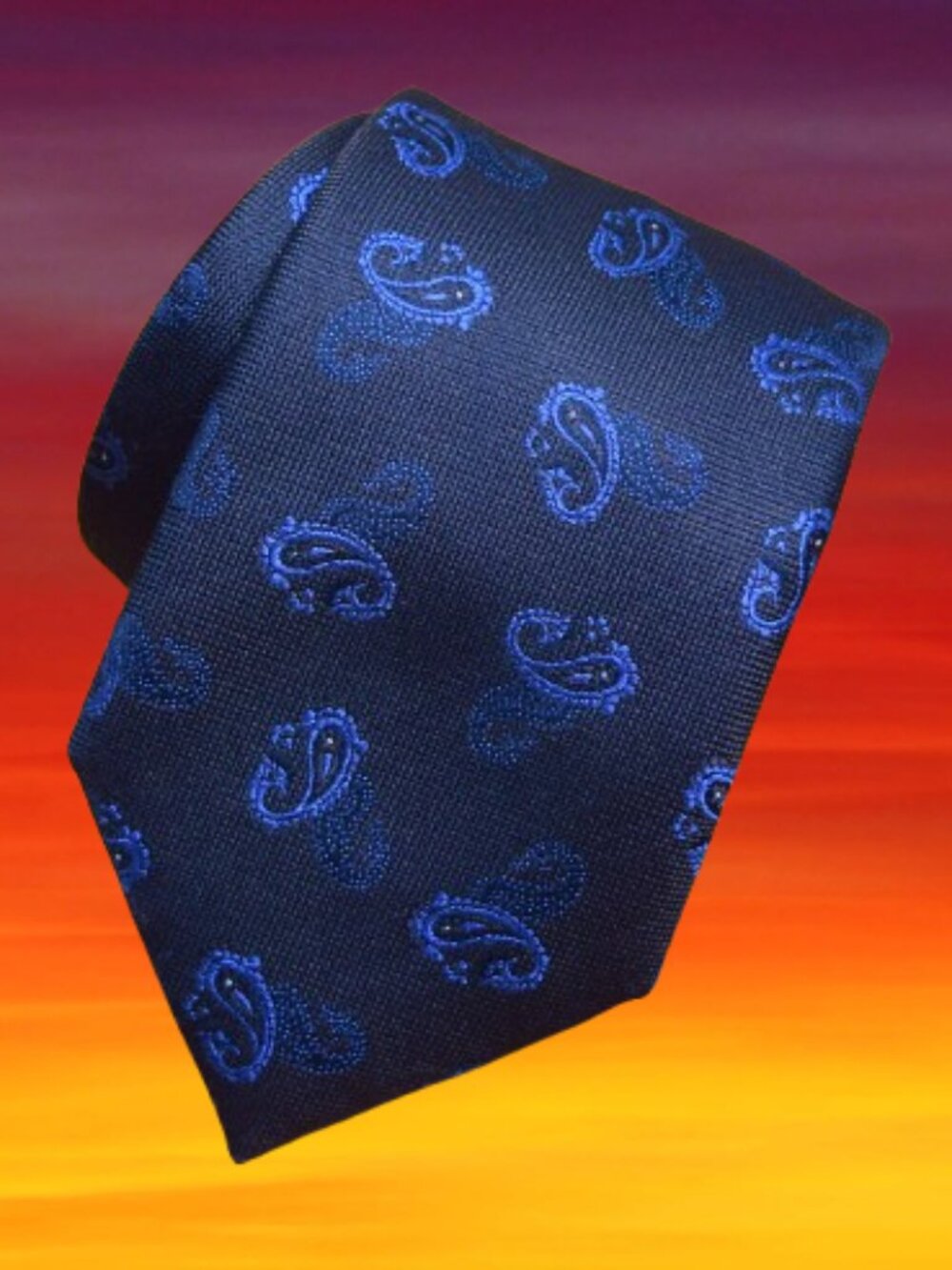 $550 BRIONI Navy Blue Brown Geometric Paisley Handmade Italy Silk Neck Tie